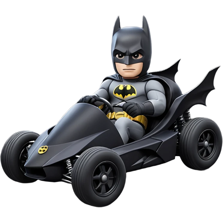 full size real-appearance road racing sexy muscular Batman’s masculine midnight-colored tight outfit 1970’s tv style dark knight stealthy accurate sporty safe plush deluxe off-road pursuit drifting car lexus (black hair,reclining and relaxed torso and shoulders back against seat) rallycross kart  emoji