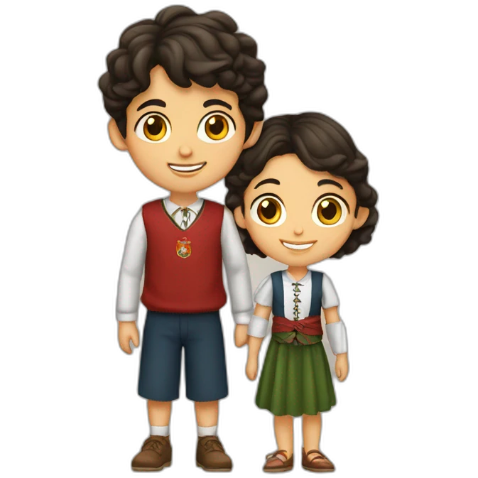 a portuguese boy from porto with his girl from Viseu emoji