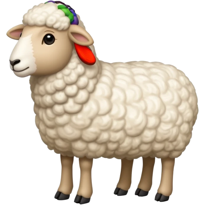 High resolution of   realistic full body sheep without distorted , no extra hybrid emoji