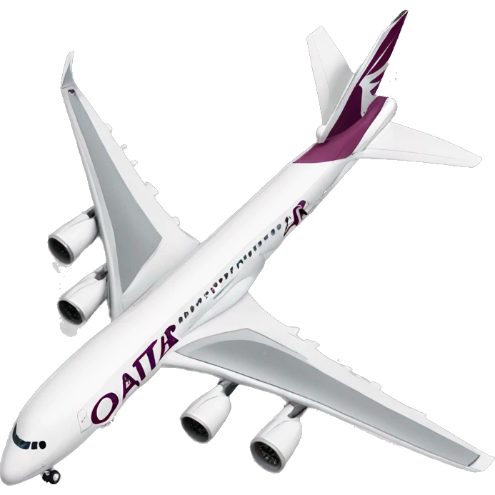 Qatar Airways air plane overview from the top emoji