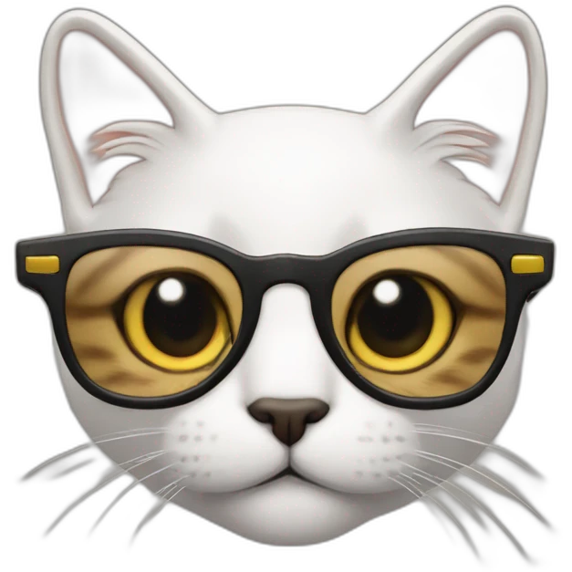 gato con lentes emoji