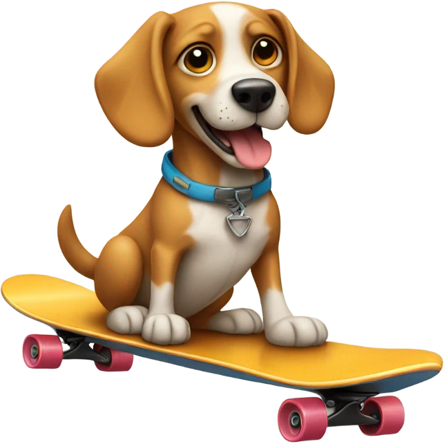 Dog riding a skateboard  emoji