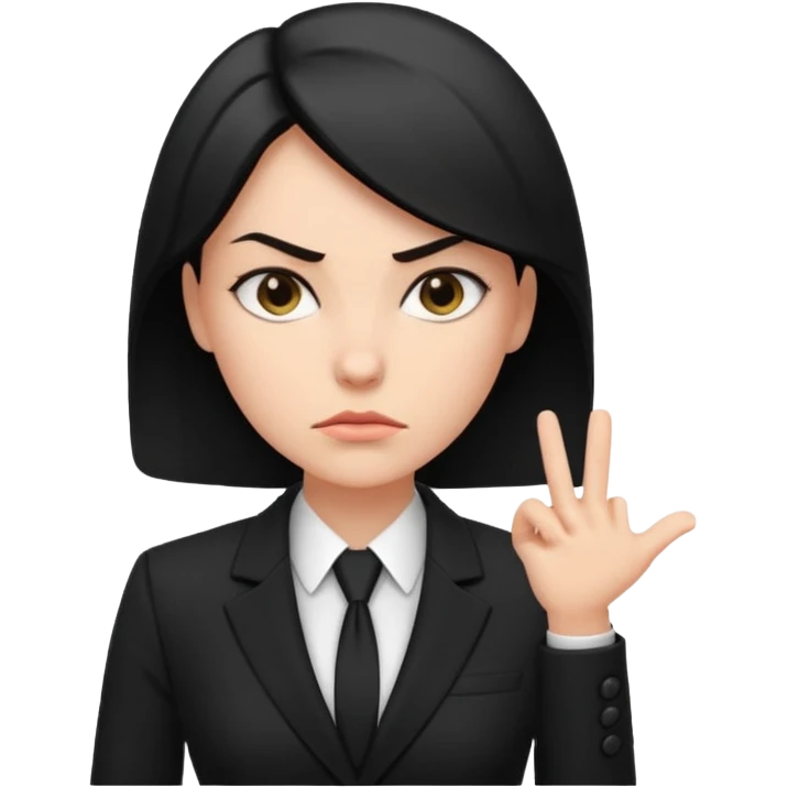 aggressive female boss in suit emoji