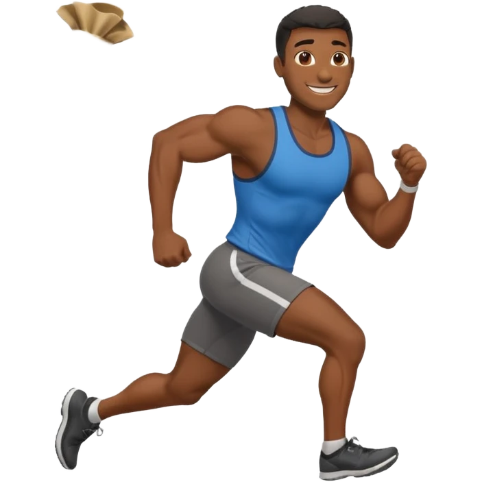 Black Man running with moneybag 💰 emoji