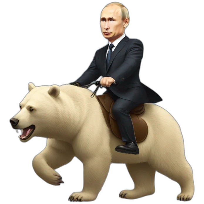 Vladimir Putin riding a bear emoji