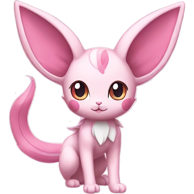 Kawaii Sylveon-Mew-Espeon-Pokémon full body emoji