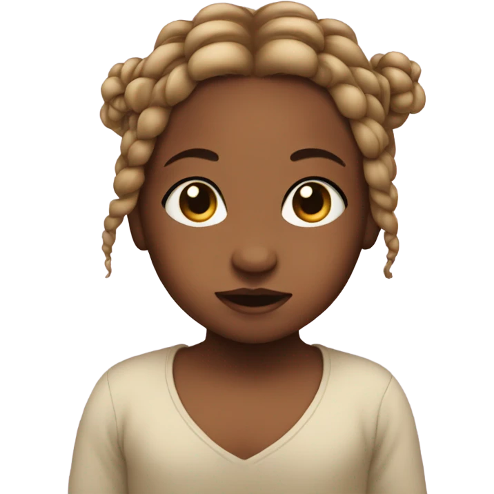 Baby with long braids emoji