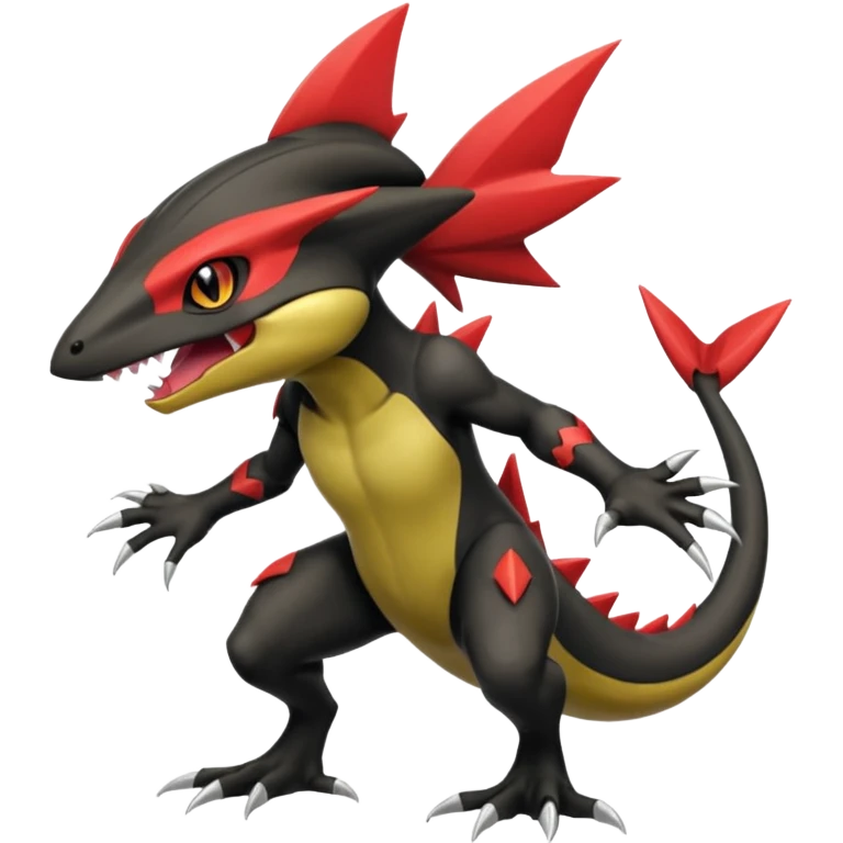 Haxorus-Axew-Fraxure-hybrid (full body) emoji