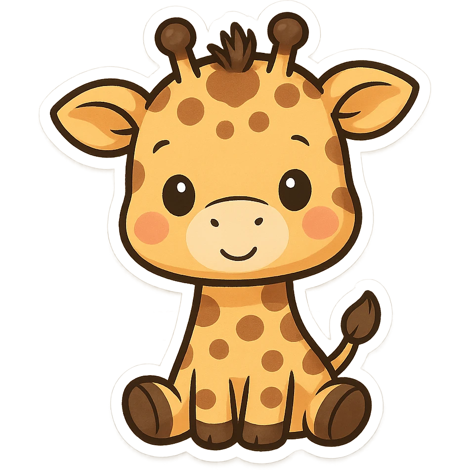 一只可爱的长颈鹿 emoji