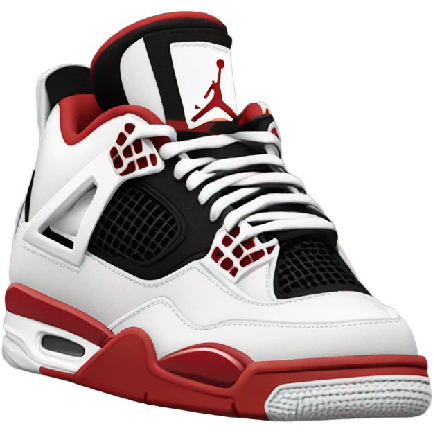 Red and black Jordan 4 shoe  emoji