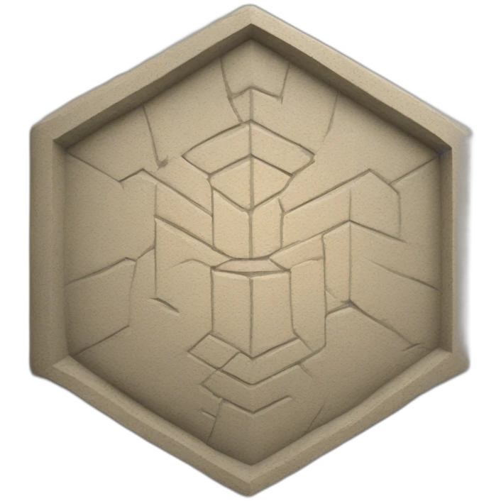 hexagonal stone inscription emoji