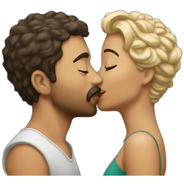 Couple kiss emoji