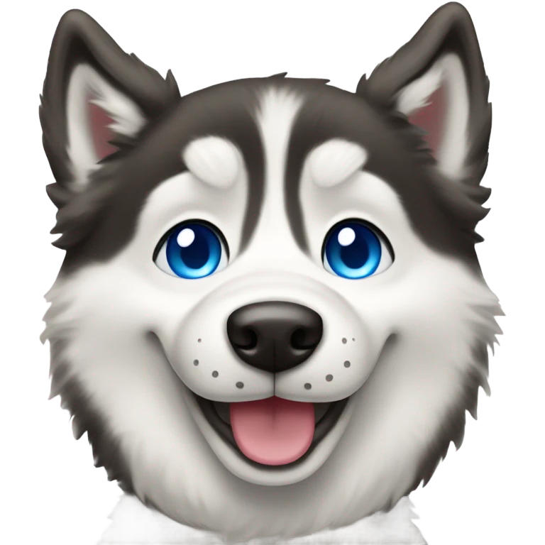 Husky smiling emoji