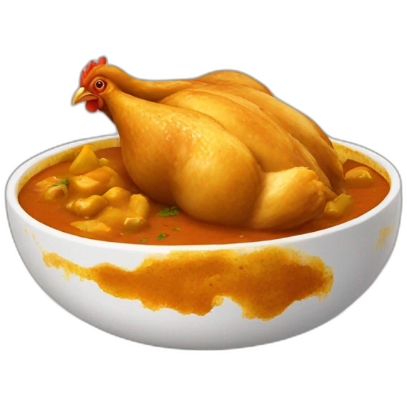 Un poulet au curry emoji
