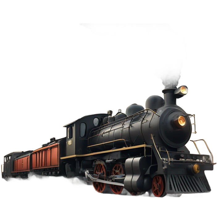 Locomotive and bear emoji