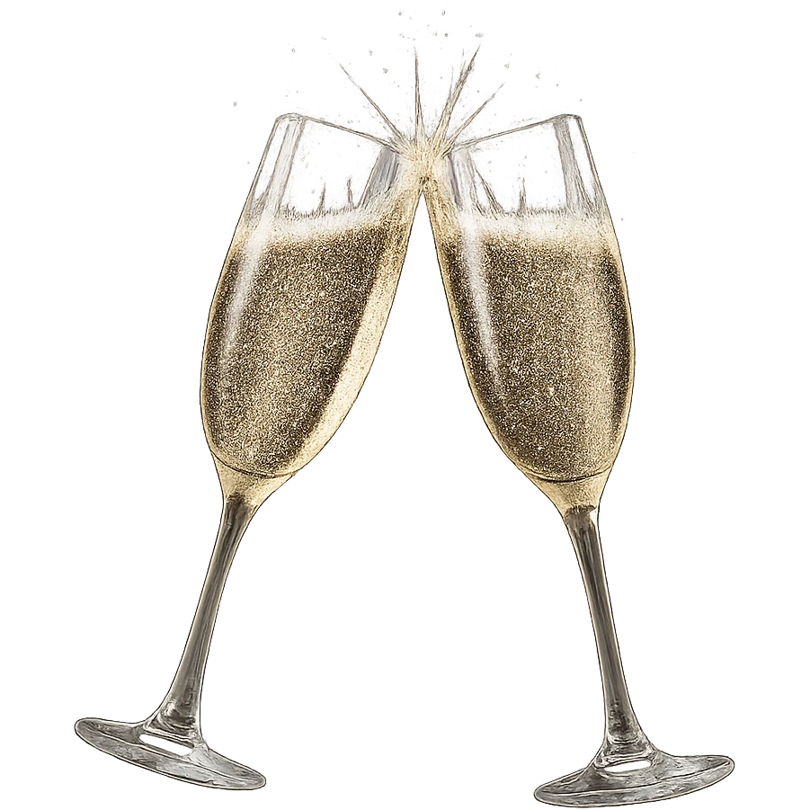 champagne glasses clinking emoji