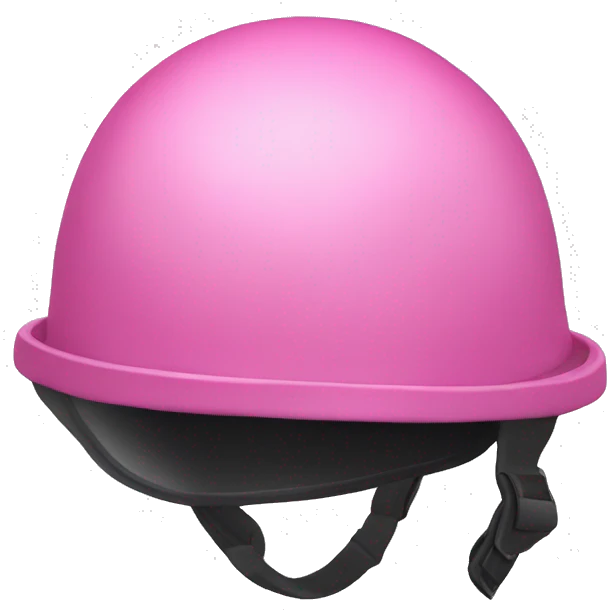 open pink helmet emoji