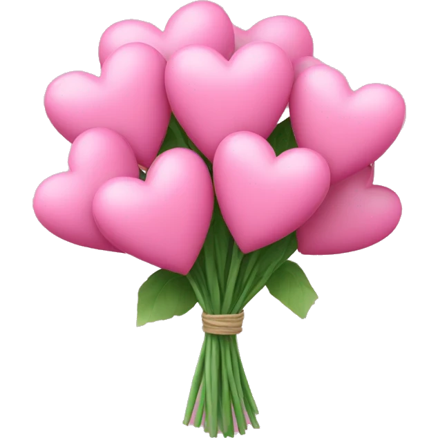 Bouquet of pink hearts emoji