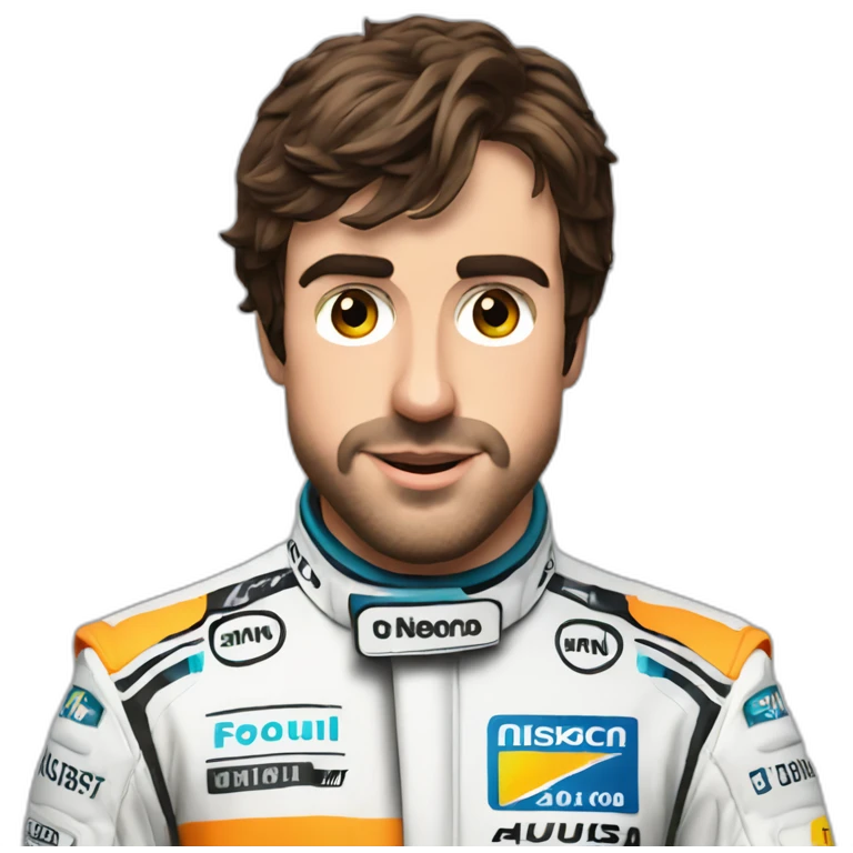 fernando alonso en su formula 1 emoji