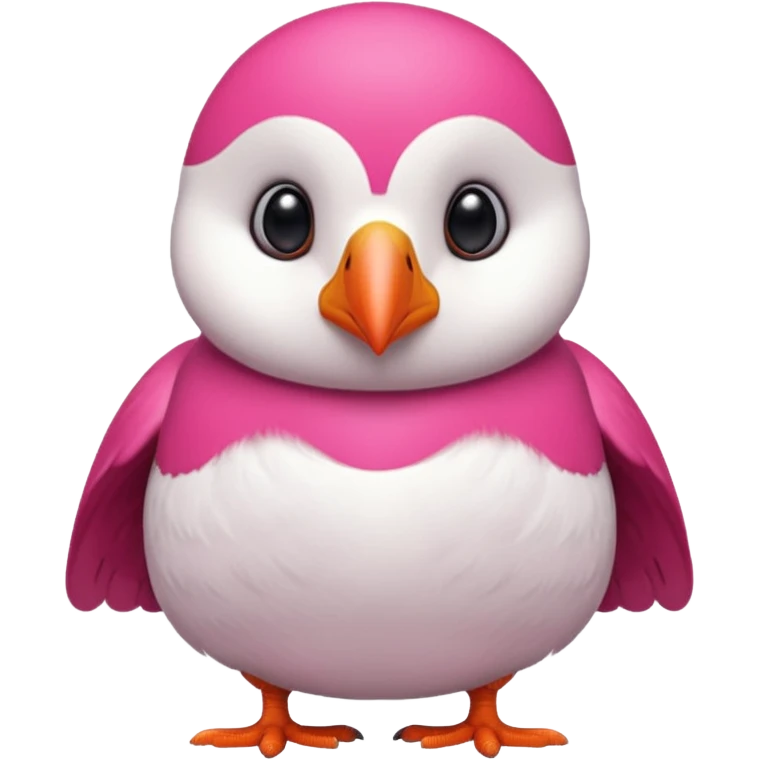 pink puffin thinking emoji
