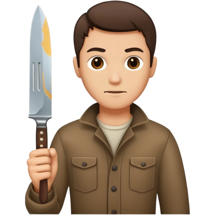 Guy holding a knife emoji