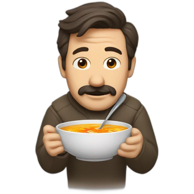 Ted lasso eating chicken soup  emoji