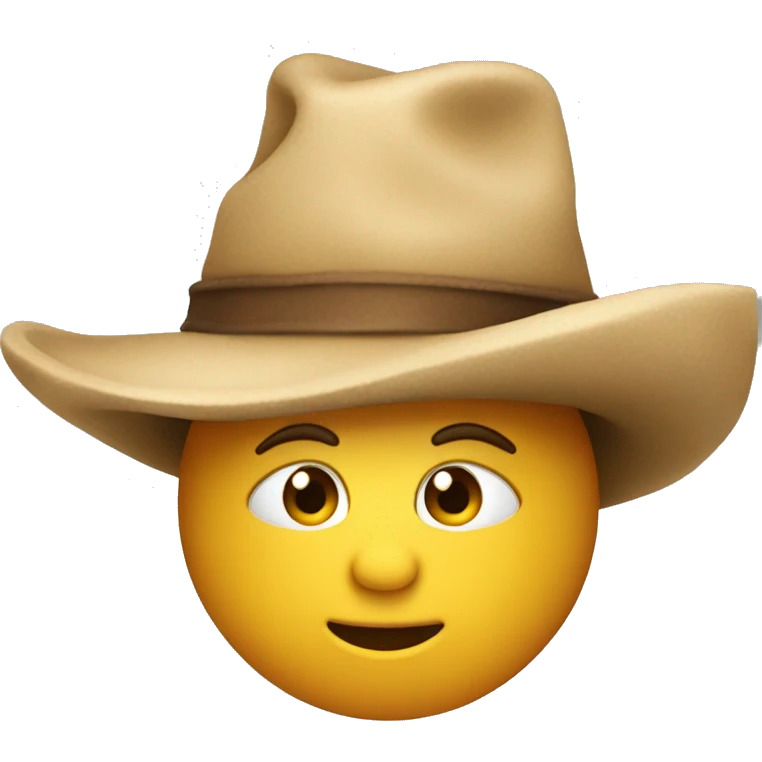 Little guy wearing a huge hat  emoji