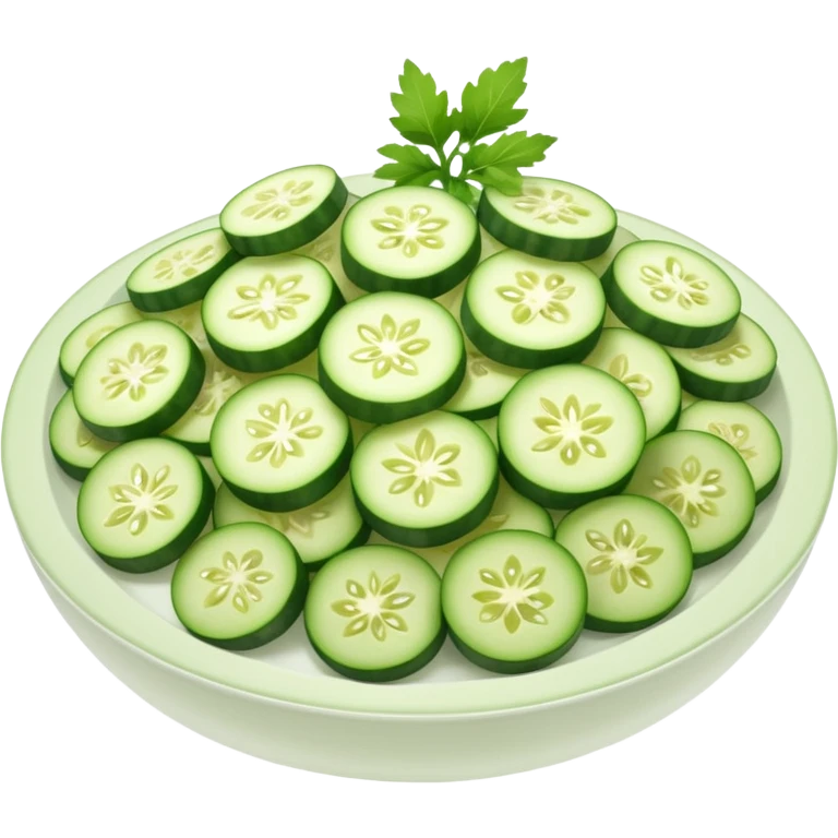 sliced cucumber salad with herbs emoji