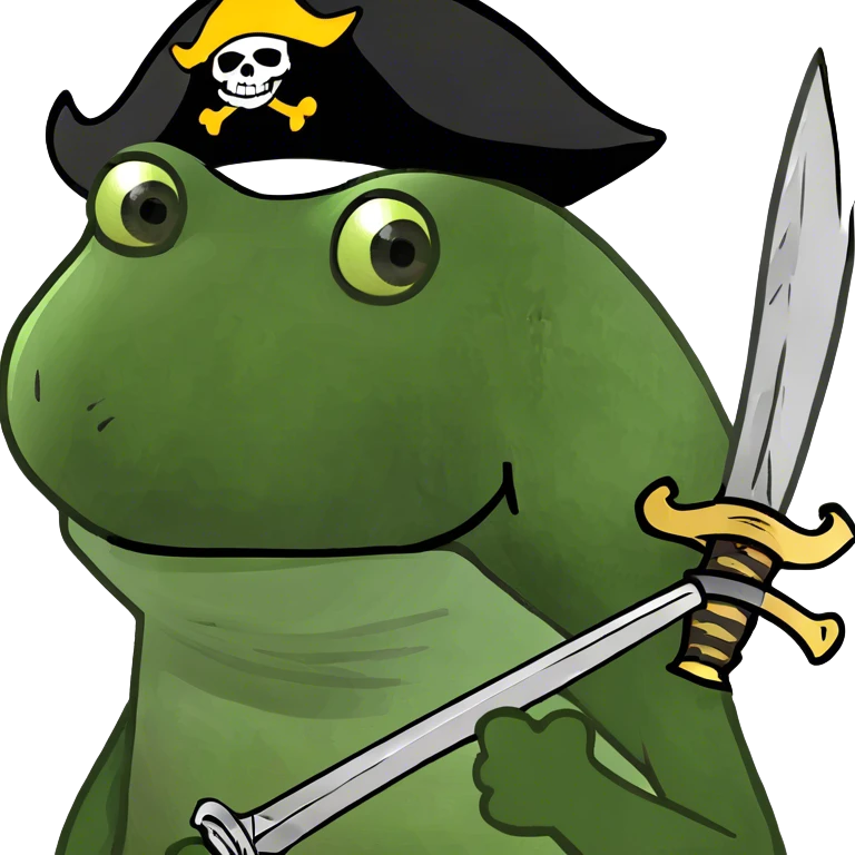 Sword with pirate hat emoji