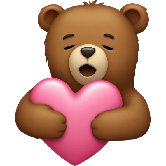 bear hugging a heart emoji