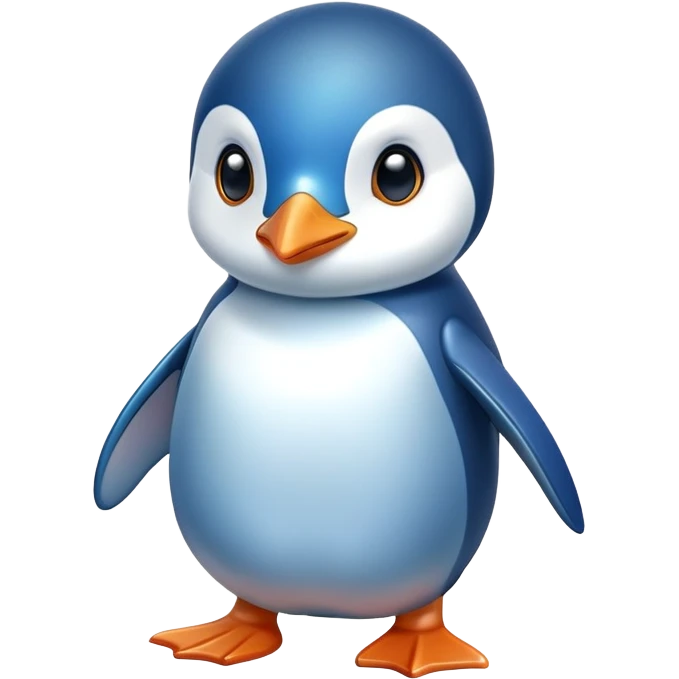 Blue penguin emoji