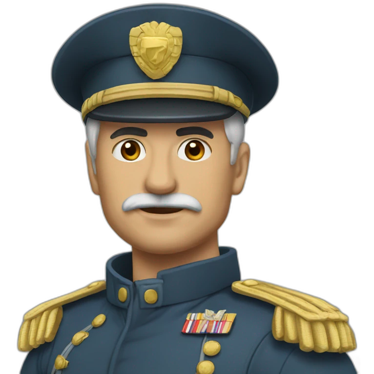 Muscular Russion Army General emoji