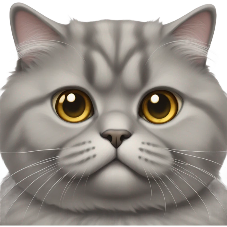 fluffy british shorthair cat emoji