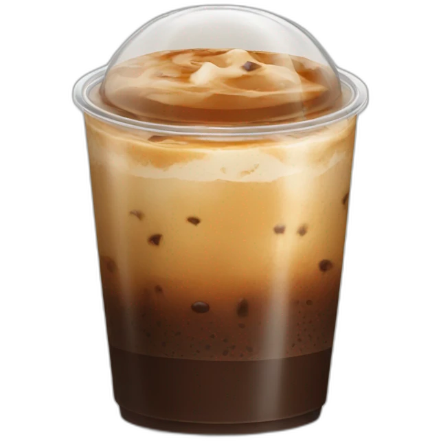 Dome lid iced coffee emoji