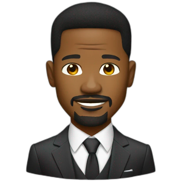 actor Jamie Foxx wearing suit emoji