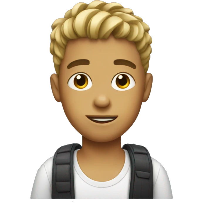 Funky boy with funky haircut emoji