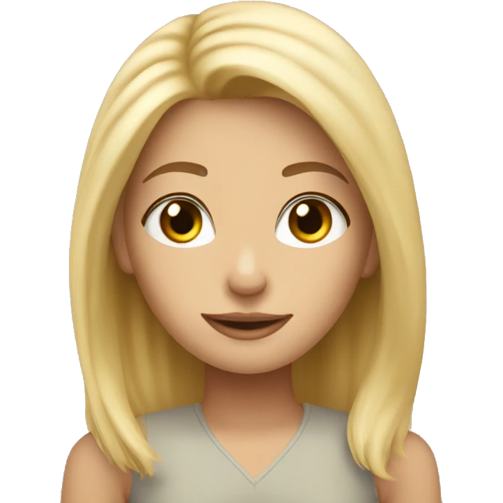 Blonde girl with York emoji