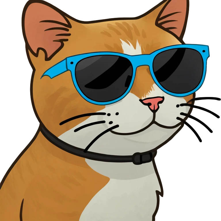 Cat with sunglasses emoji