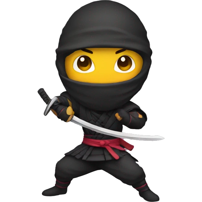 ninja holding action figure emoji