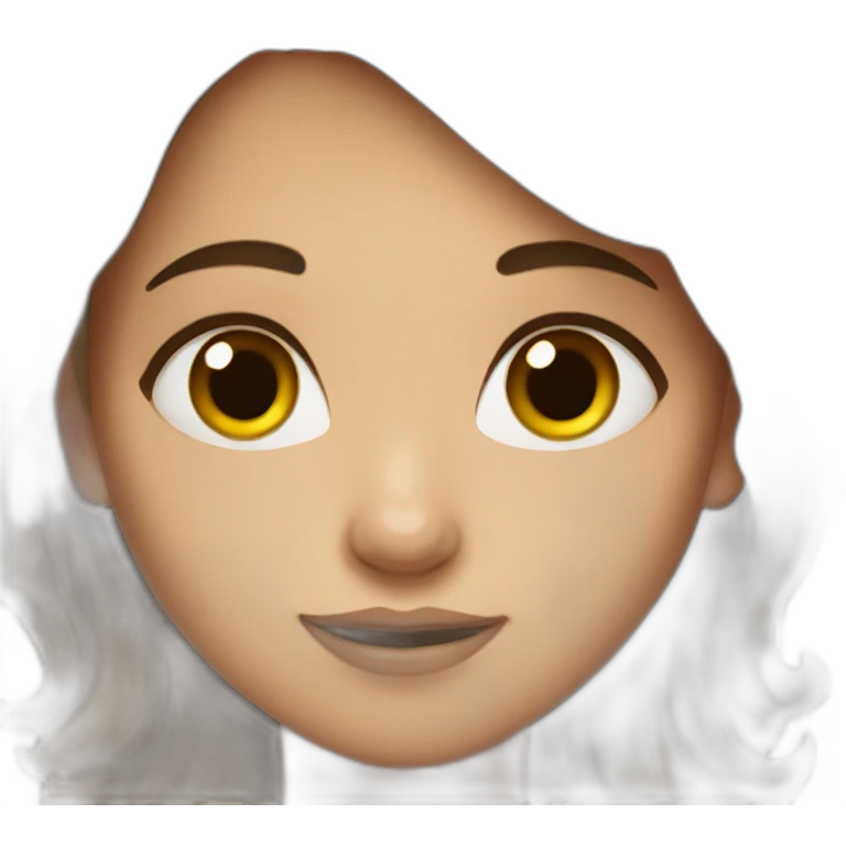 Girl with brown hair brown eyes emoji