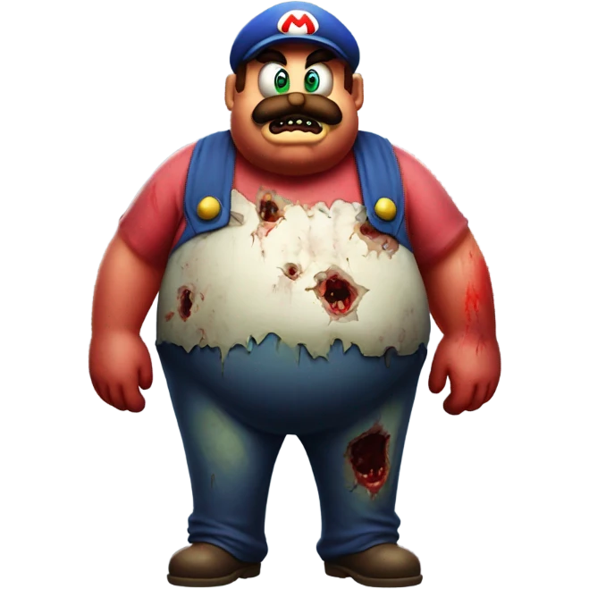 Fat mario body zombie emoji