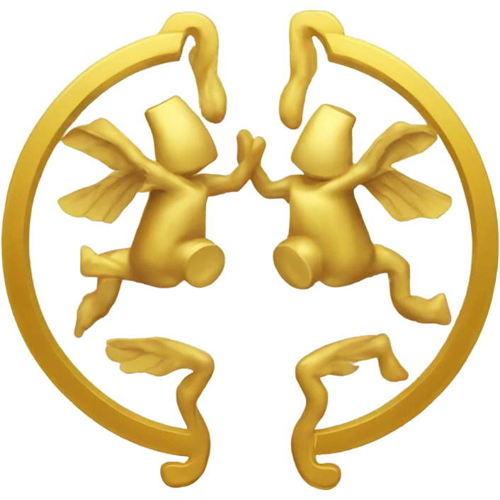 Golden Gemini symbol emoji