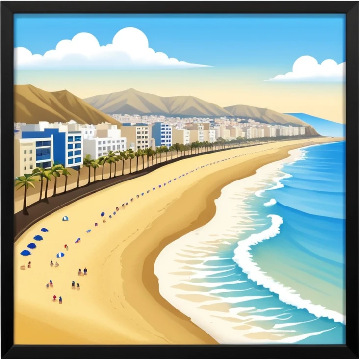 Beach from Miraflores in Lima emoji