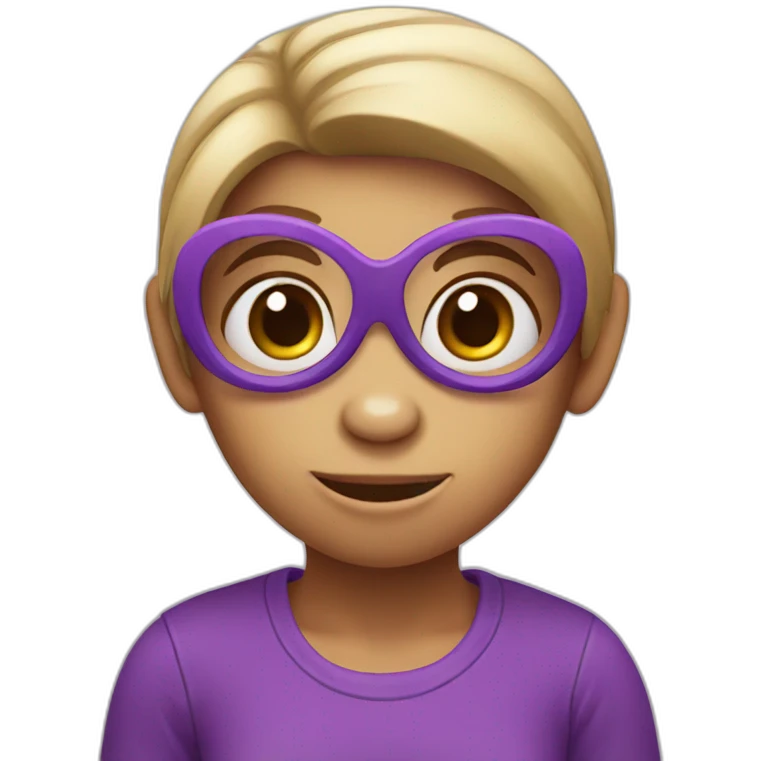 Purple girl monkey emoji