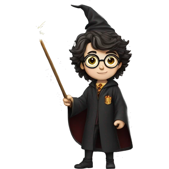 Harry Potter with a magic wand emoji