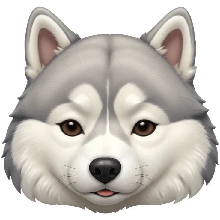 full size husky dog sleeping with eyes closed  emoji