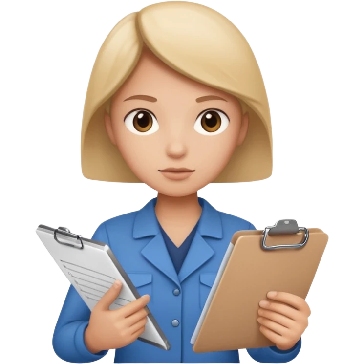 emoji of a purposeful person with a checklist emoji