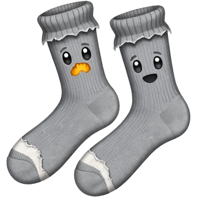 old dirty broken pair of socks emoji