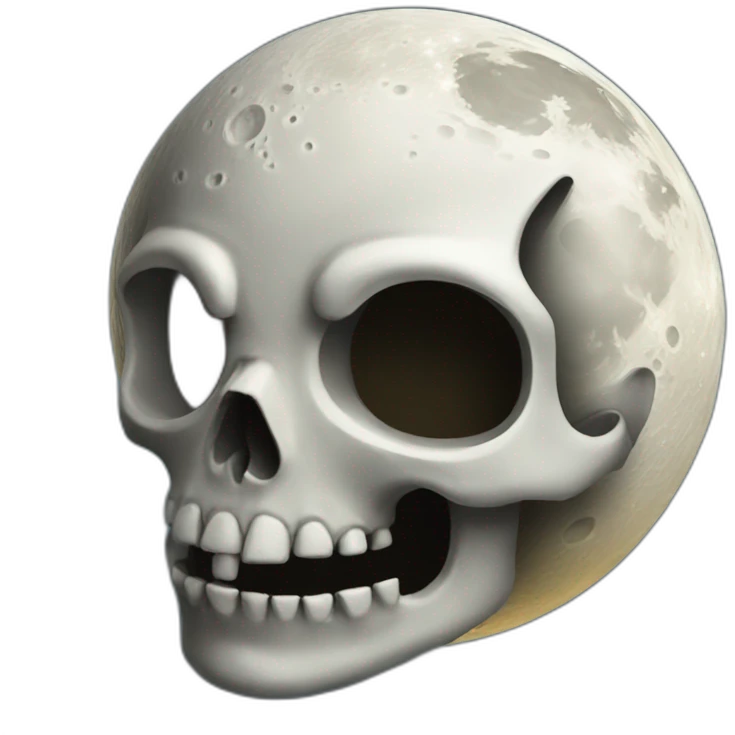 The moon-skull emoji