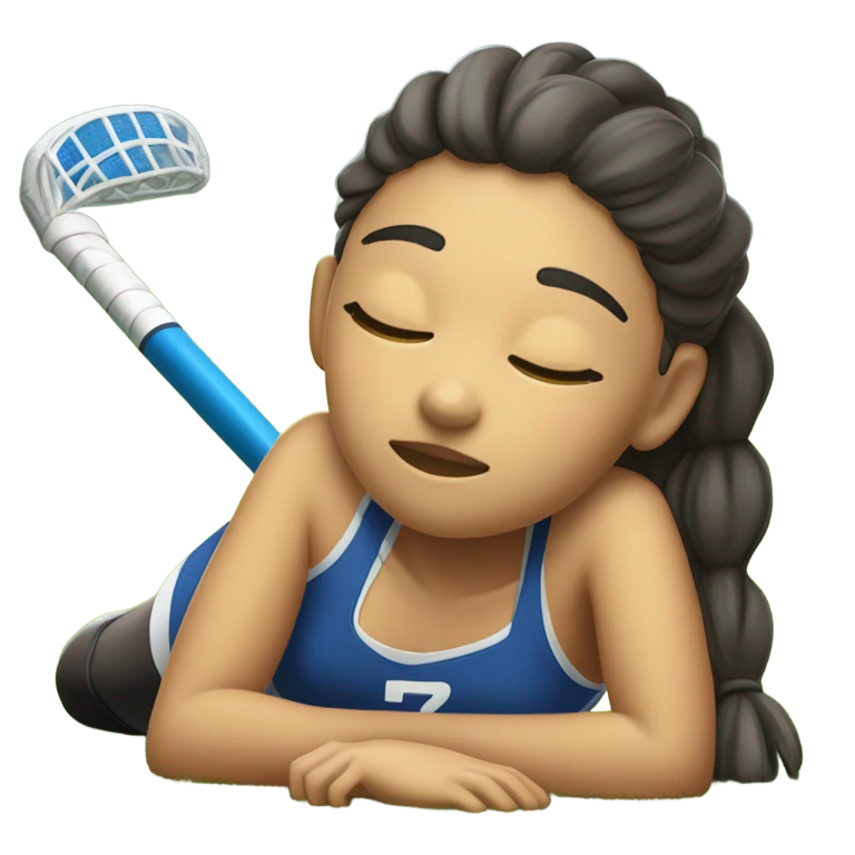 Girl dreaming about field hockey  emoji
